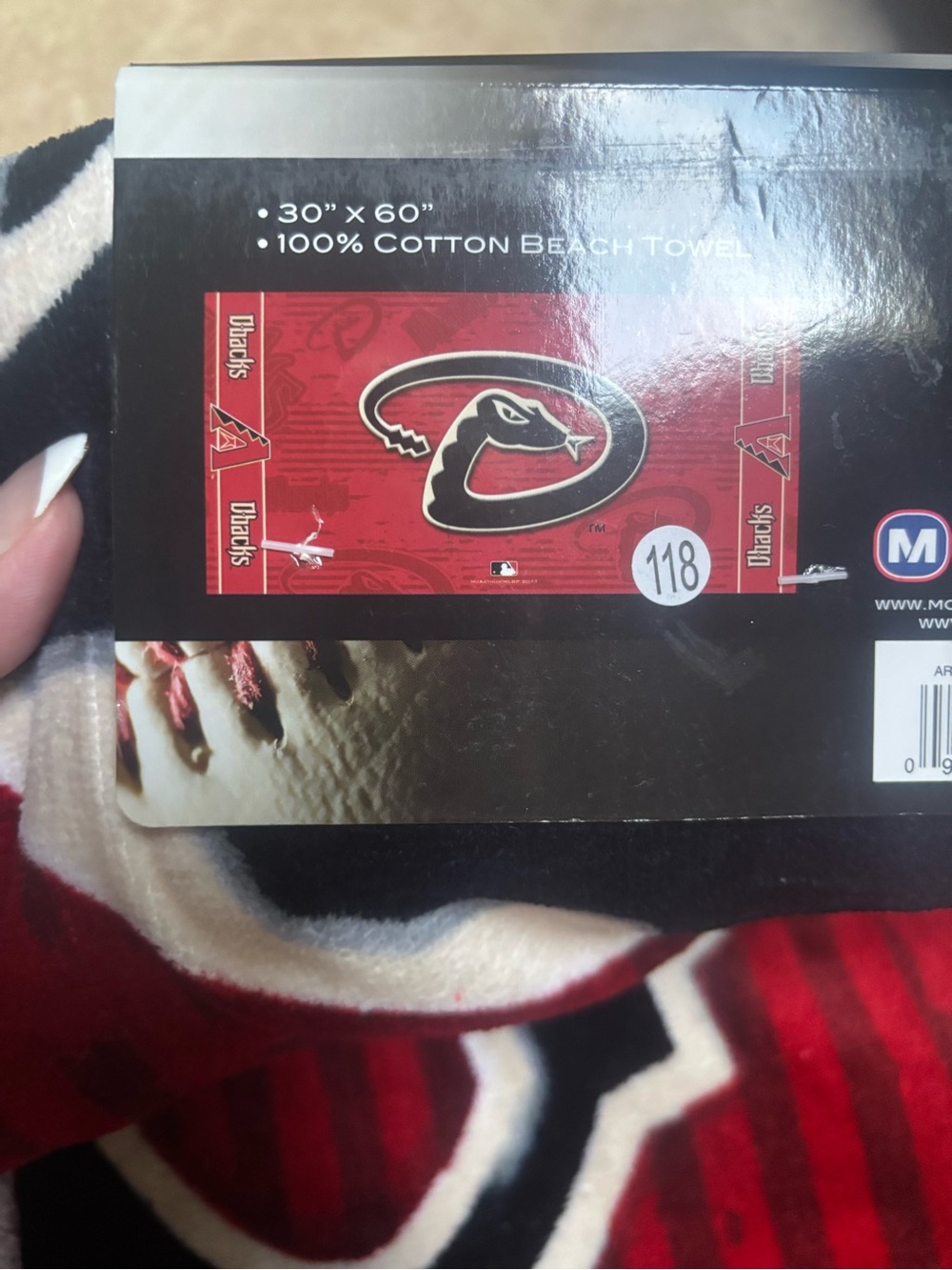 Wincraft Red and Black Arizona Diamondbacks Beach Towel